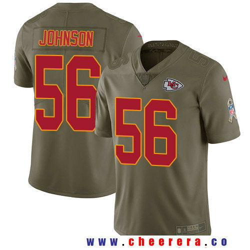 Derrick Johnson Kansas City Chiefs olive Salute To Service jersey