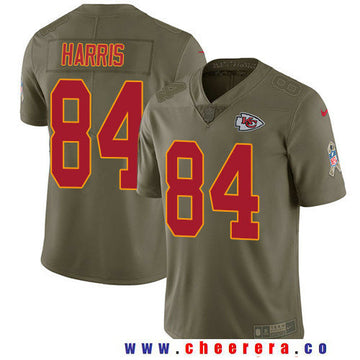 Demetrius Harris Kansas City Chiefs olive Salute To Service jersey
