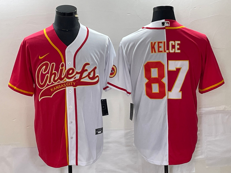 Travis Kelce Kansas City Chiefs red jersey