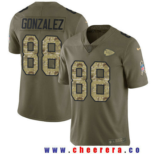 Tony Gonzalez Kansas City Chiefs olive Salute To Service jersey