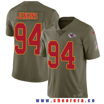 Jarvis Jenkins Kansas City Chiefs olive Salute To Service jersey