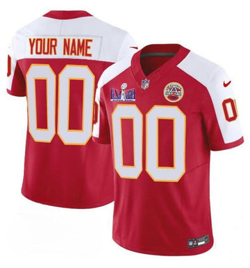 Custom Kansas City Chiefs red Vapor jersey