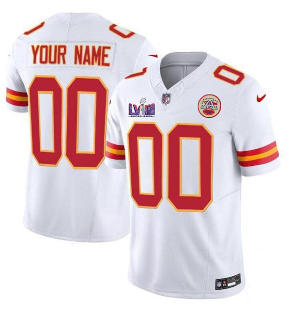 Custom Kansas City Chiefs white Vapor jersey