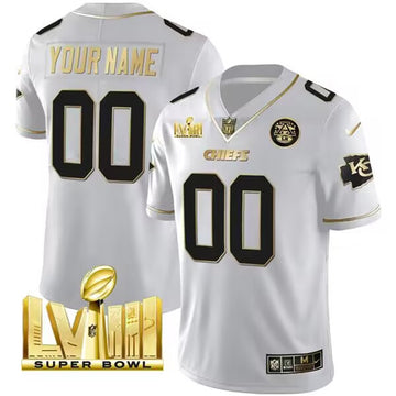Custom Kansas City Chiefs white Vapor jersey