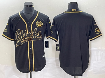 Blank Black Kansas City Chiefs gold jersey