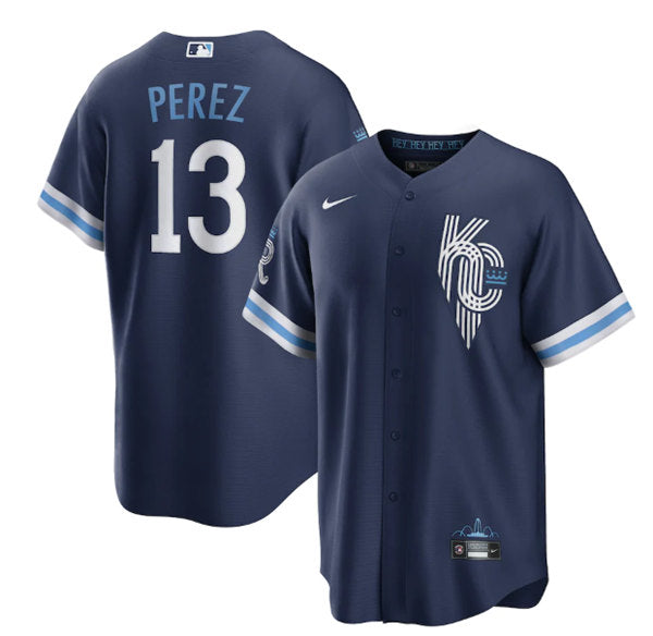 Salvador Perez Kansas City Royals navy City Connect jersey