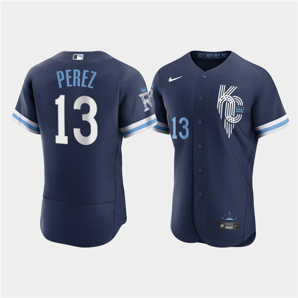 Salvador Perez Kansas City Royals navy City Connect jersey