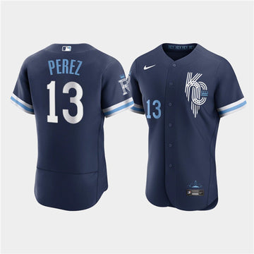 Salvador Perez Kansas City Royals navy City Connect jersey