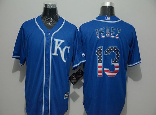 Salvador Perez KC Kansas City Royals navy Fashion jersey