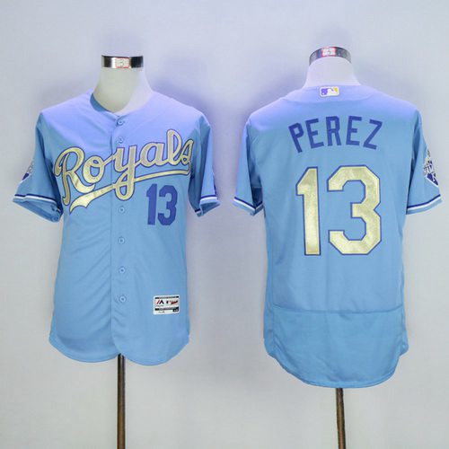 Salvador Perez Kansas City Royals blue jersey