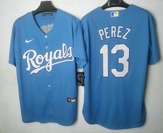Salvador Perez Kansas City Royals blue jersey