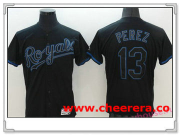Salvador Perez Kansas City Royals black Fashion jersey