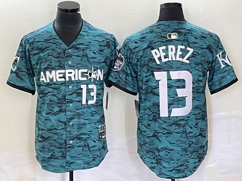 Salvador Perez Kansas City Royals teal jersey
