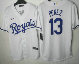 Salvador Perez Kansas City Royals white jersey