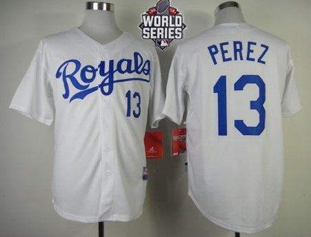 Salvador Perez Kansas City Royals white Home jersey