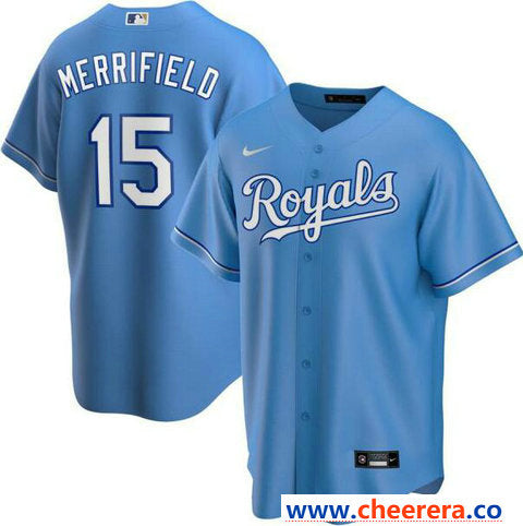 Whit Merrifield Kansas City Royals blue jersey