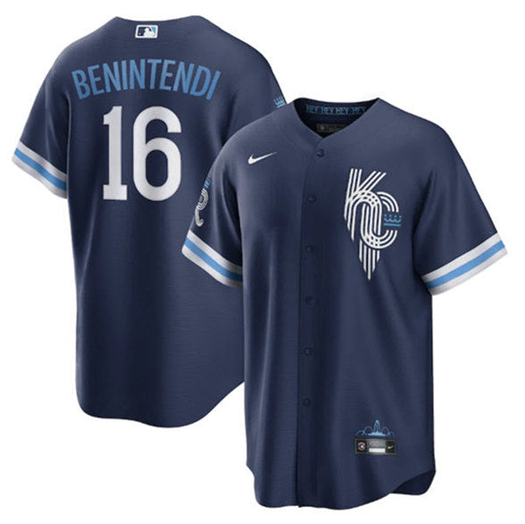 Andrew Benintendi Kansas City Royals navy City Connect jersey