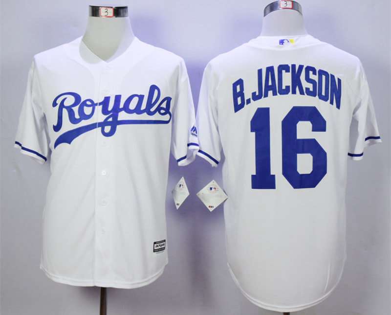 B.Jackson Kansas City Royals white jersey