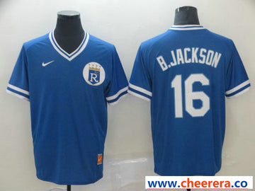 Bo Jackson Kansas City Royals blue Throwback jersey