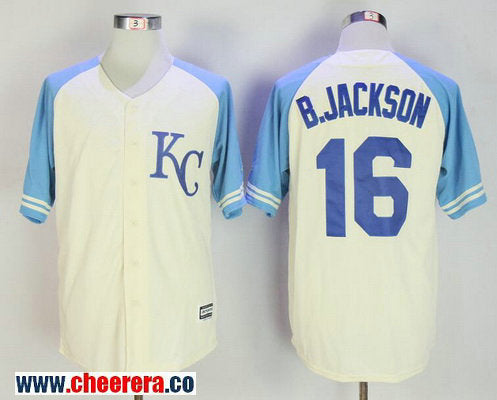 Bo Jackson Kansas City Royals cream Limited jersey