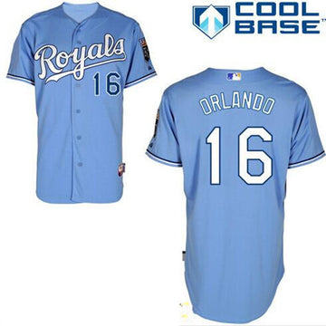 Paulo OrlandoPowder Bue Atlantic Kansas City Royals blue Authentic jersey