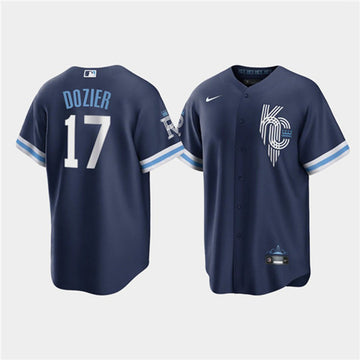 Hunter Dozier Kansas City Royals navy City Connect jersey