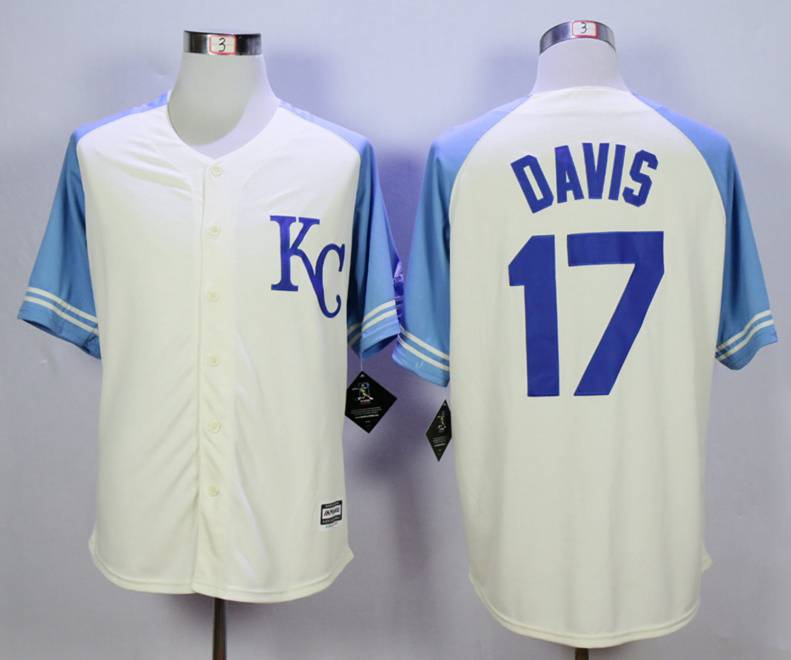 Wade Davis Kansas City Royals cream jersey