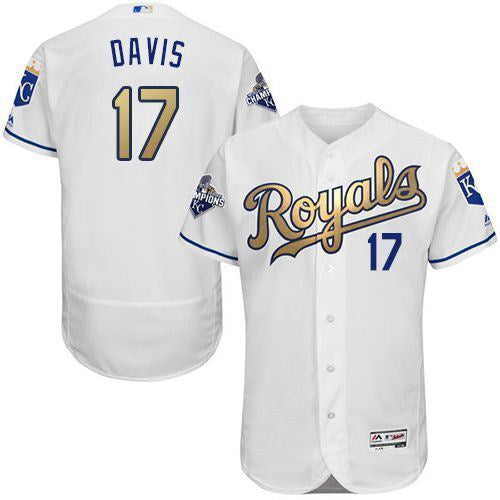 Wade Davis Majestic Kansas City Royals white jersey