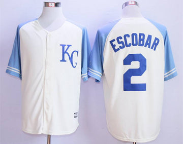 Alcides Escobar Kansas City Royals cream jersey