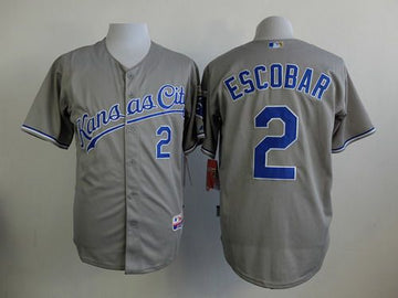 Alcides Escobar Kansas City Royals gray jersey