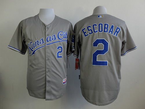 Alcides Escobar Kansas City Royals gray jersey