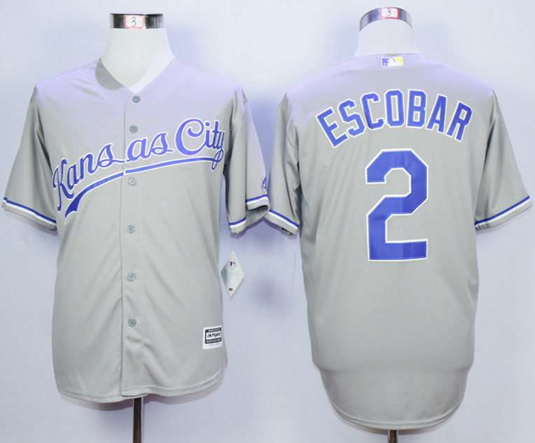 Alcides Escobar Kansas City Royals grey jersey