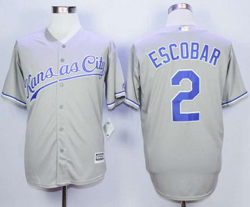 Alcides Escobar Kansas City Royals grey jersey
