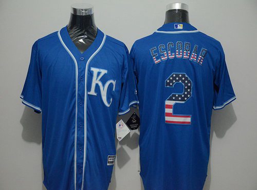 Alcides Escobar KC Kansas City Royals navy Fashion jersey