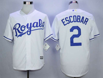 Alcides Escobar Kansas City Royals white jersey