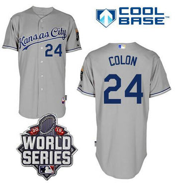Christian Colon Kansas City Royals gray Away jersey