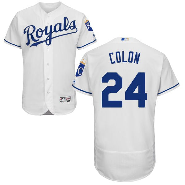 Christian Colon Majestic Kansas City Royals white Authentic jersey