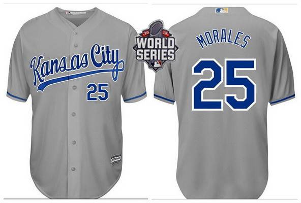 Kendrys Morales Kansas City Royals gray Away jersey