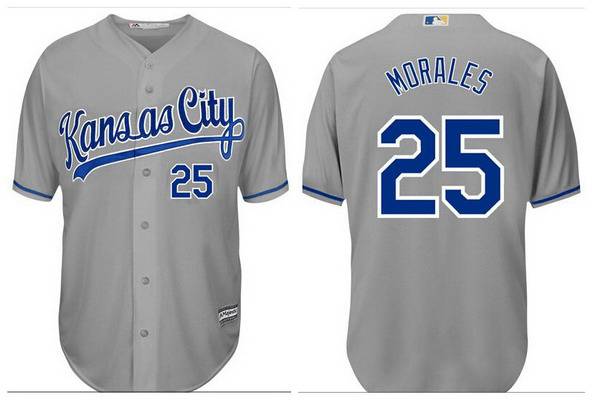 Kendrys Morales Kansas City Royals gray jersey