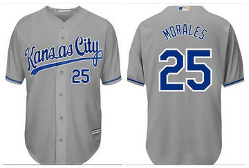 Kendrys Morales Kansas City Royals gray jersey