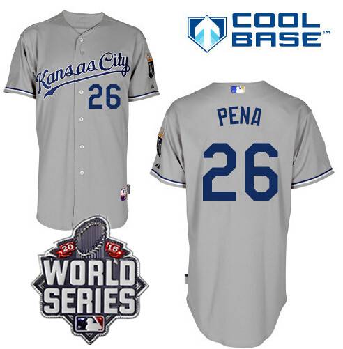 Francisco Pena Kansas City Royals gray Away jersey