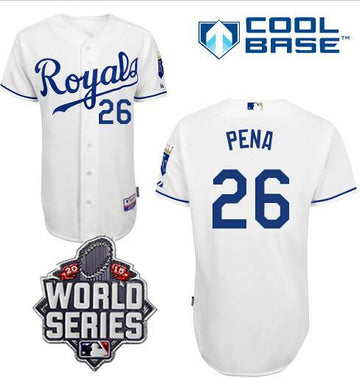 Francisco Pena Kansas City Royals white Home jersey