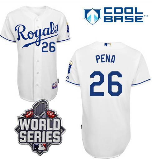 Francisco Pena Kansas City Royals white Home jersey