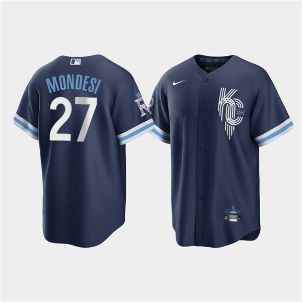 Adalberto Mondesi Kansas City Royals navy City Connect jersey