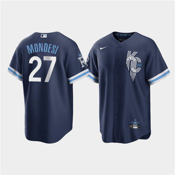 Adalberto Mondesi Kansas City Royals navy City Connect jersey