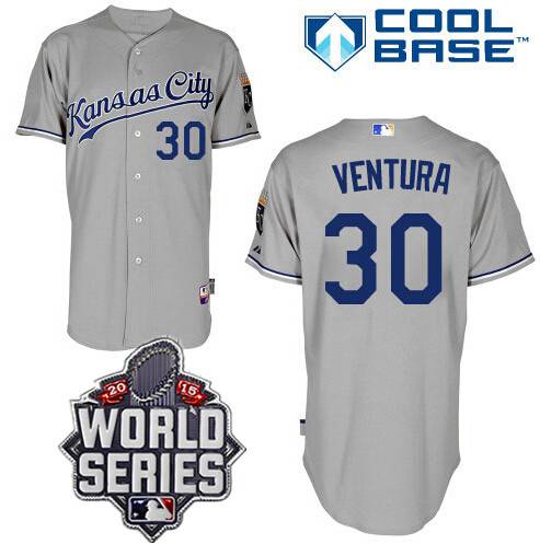 Yordano Ventura Kansas City Royals gray Away jersey
