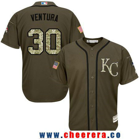 Yordano Ventura Kansas City Royals green Salute To Service jersey