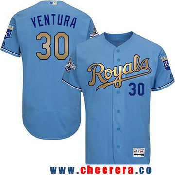 Yordano Ventura Kansas City Royals blue jersey