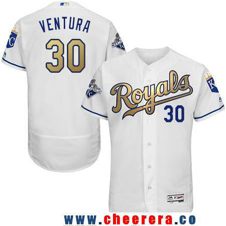 Yordano Ventura Kansas City Royals white jersey