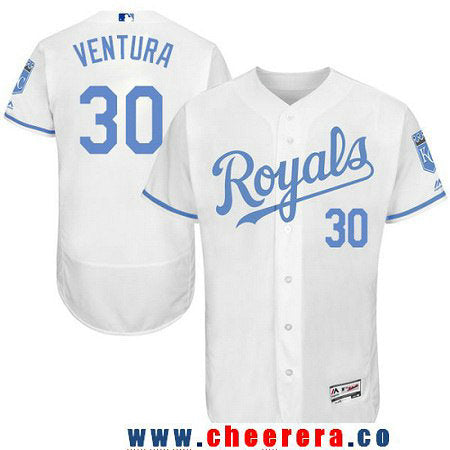 Yordano Ventura Kansas City Royals white jersey